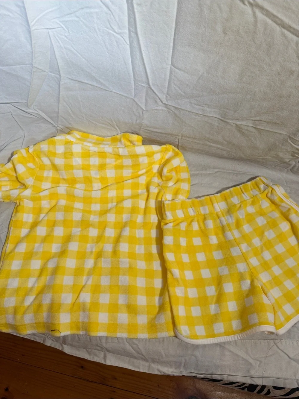 Ralph Lauren Yellow & White Gingham Polo Short Set
